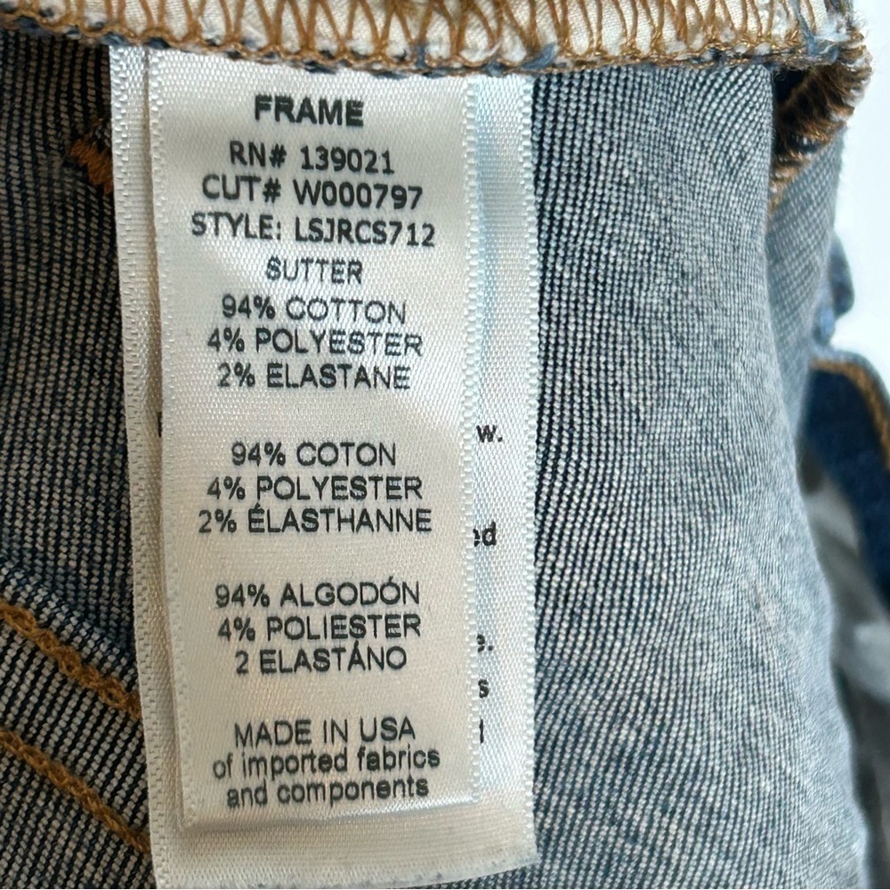 Frame Denim Le Skinny De Jeanne Released Cuff Sutton Size 28 - Picture 11 of 12